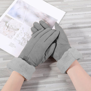 Women's Warm Winter Gloves - Stylish and Windproof