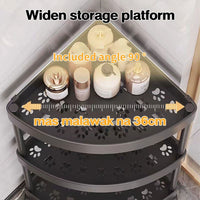 Corner Storage Rack, 3Layers Rational Use Of Corner Space Get Rid Of Clutter