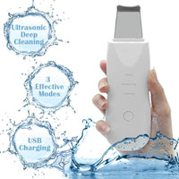 (Net) Shovel Skin Machine Skin Scrubber Facial Skin Scrubber Ultrasonic Skin Scrubber Spatula, Electric Blackhead Remover KN-276