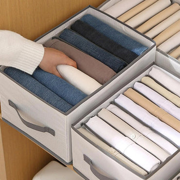 (net) Clothes Organizer 6 Divisions With Handle