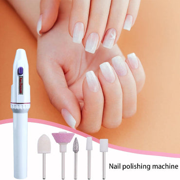 Mini Electric Nail Decorator Art Tips Manicure Tools Nail Care Fingernail Machine With 5 Precision Crafted Nail Heads
