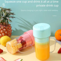 Straw Type, Juicing Cup, Portable Mini Juicer Straw Cup USB Rechargeable Electric Juicer Fruit Milkshake Blender / HS-08