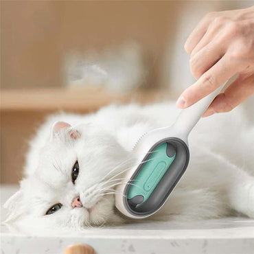 (Net) Clean Hair Removing Comb Sticky Brush For Cats Dog Cuddles, Pet Hair Remover with Wet Wipes for Long & Short Haired