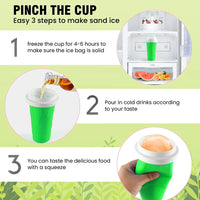 Quick Frozen Magic Cup, Double Layers Slushie Cup, DIY Homemade Squeeze Icy Cup, Fasting Cooling Make And Serve Slushy Cup For Milk Shake, Smoothies