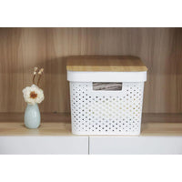 Oasis Home Storage Box, All Purpose Bin With Bamboo Lid