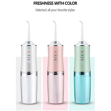 (Net) New PPS Oral Irrigator Cordless Water Flosser Dental Waterproof 4 HEAD / 521485