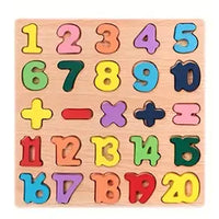 Vibrantly Colored Wooden Puzzle Set