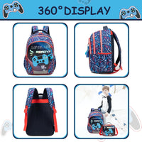 (NET) Meetbelify White Backpacks School Backpack With Lunch Box Set Of 3 Pcs