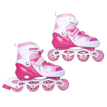 (Net) Large Adjustable Roller Skates 4 Wheelers Skating Shoes With Flashing Led Light On Wheels (Copy) (Copy)