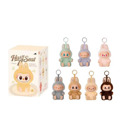 (NET) Labubu Have A Seat Series Doll Model Monster Keychain