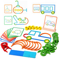 Sticks and Rings Puzzle Stem Kindergarten For Kids