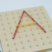 Wooden Montessori Toys Funny Nail Board Geometry Puzzle