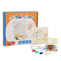 Wooden Montessori Toys Funny Nail Board Geometry Puzzle