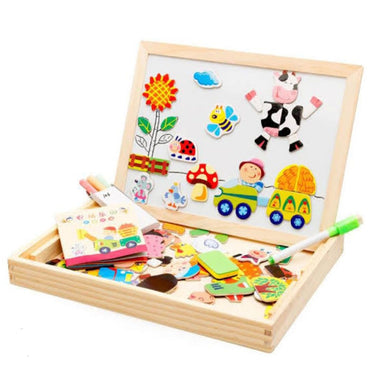 Wooden Intelligence Spell Music Series Magnetic Board Puzzle