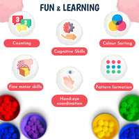 Wooden Beads Board Game Mathematics Learning & Sorting Mind Game