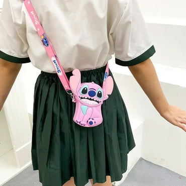 (Net) Stitch Silicone Coin Purse Small Shoulder Bag