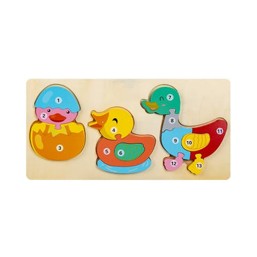 Baby Toy Wooden 3D Puzzle Toys Life Cycle Cartoon Puzzle