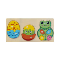 Baby Toy Wooden 3D Puzzle Toys Life Cycle Cartoon Puzzle