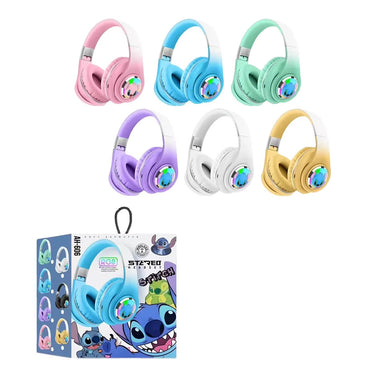 (Net) LED Stitch Wireless Headset Cartoon BT Headphones