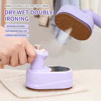 Portable Handheld Dry Iron Mini Electric Steam Iron With Folding Feature For Home And Travel