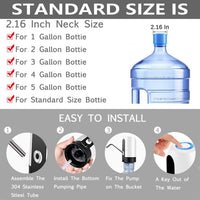 (Net) Automatic Water Dispenser Bottle Rechargeable Drinking Water Pump Quick/kq631