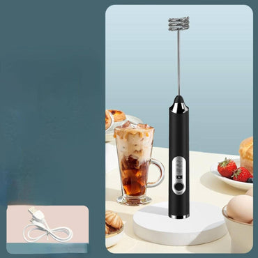 (Net) Mini Handheld Electric Egg Beater for Mixing Milk And Coffee