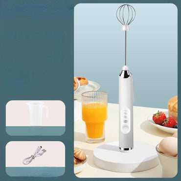 (Net) Mini Handheld Electric Egg Beater for Mixing Milk And Coffee