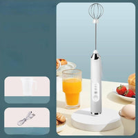 (Net) Mini Handheld Electric Egg Beater for Mixing Milk And Coffee