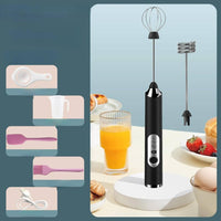 (Net) Mini Handheld Electric Egg Beater for Mixing Milk And Coffee