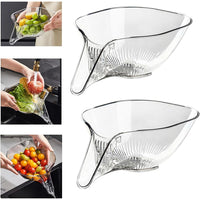 Multifunctional Kitchen Washing Basket With Dishwashing Cloth And Dry Separation Filter With Funnel
