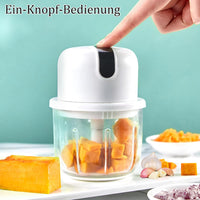 (Net) USB Rechargeable Home Electric Onion Chopper Stainless Steel Blades