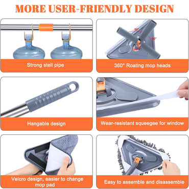 (Net) 360 Degree Rotating Wall Cleaning Mop