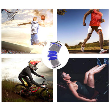 Breathable Sports Knee Pads With Patellar Ring And Spring Support