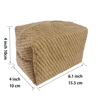 Japanese Style Organic Long Lattice Linen Tissue Box Napkin Cover