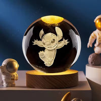 Crystal ball Stitch Night light Laser Carving (8cm)
