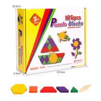 Wooden Puzzle Blocks Jigsaw 125 Pcs