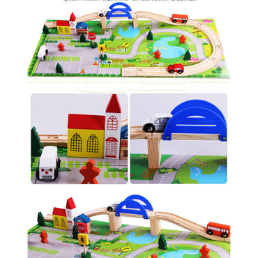 Wooden Track Overpass City