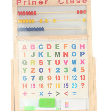 Wooden Double Sided Writing Board With Alphabet & Numbers