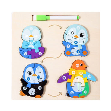 Educational Game Wooden Puzzle For Children And Board