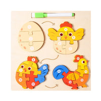 Educational Game Wooden Puzzle For Children And Board