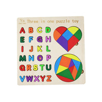 Wooden Puzzles Color Letter And Mathematical Calculation 3 In 1