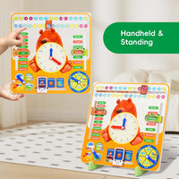 Wooden Bear Multifunctional Calendar Clock