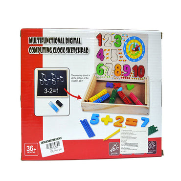 Wooden Multifunctional Digital Computing Clock Sketchpad