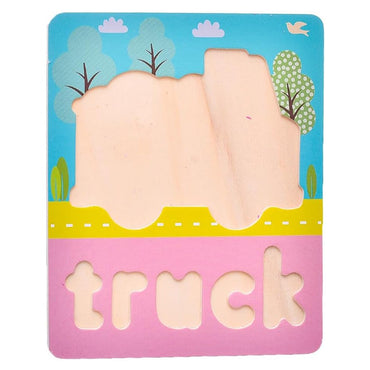 Wooden Shaped Puzzle With English Spelling Words