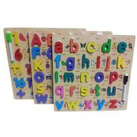 Wooden Puzzle Board With Magnetic Letters And Pen