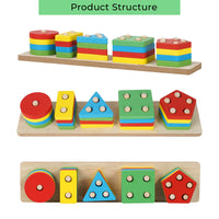 Wooden Angle Geometric Blocks