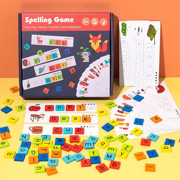 Wooden Toys Spelling Words Game Alphabet Numbers