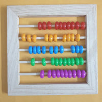 Wooden Abacus Counting Rack With Capital Alphabets Blocks