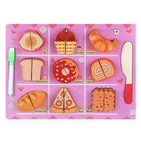 Wooden Puzzle Food Cutting Toy With Marker