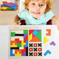 Wooden Puzzles Color Letter And Mathematical Calculation 3 In 1